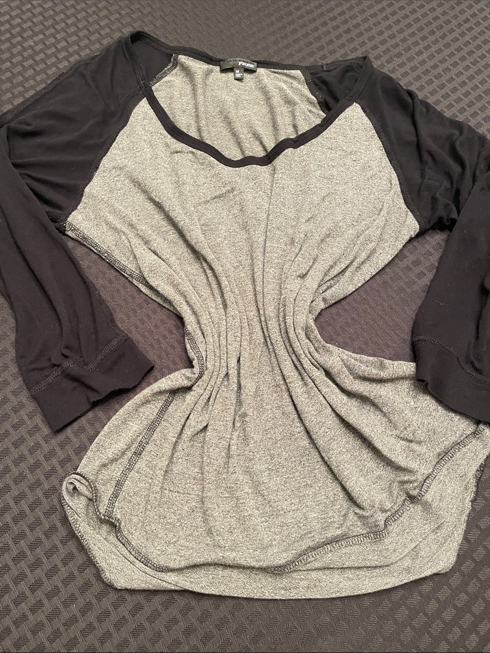 We The Free Black & Gray Raglan Long Sleeve Tee